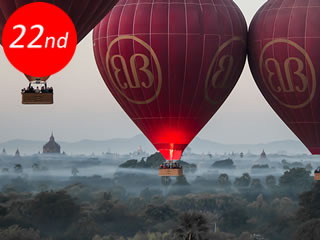 Ballooning over Bagan